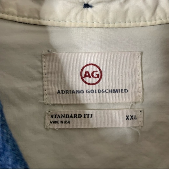 AG Adriano Goldschmied long sleeve 100% cotton button down shirt XXL - Picture 4 of 6